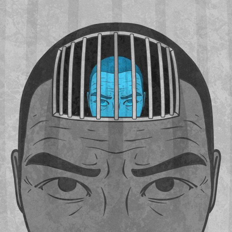 Symbolische Darstellung von einem inneren Gefängnis